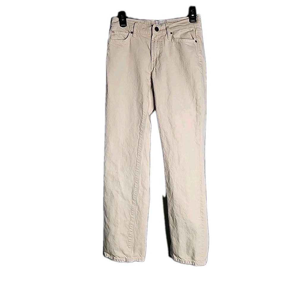 BDG Urban Outfitters Cowgirl Jean Cream Tan Straight Leg High Rise size 24 FLAW